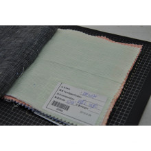 Stocklot vert shirting coton / lin mélange tissu en gros